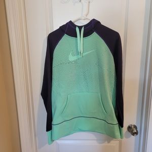 Nike Women's Therma-Fit Performance Pullover Hoodie Teal Purple Size Large